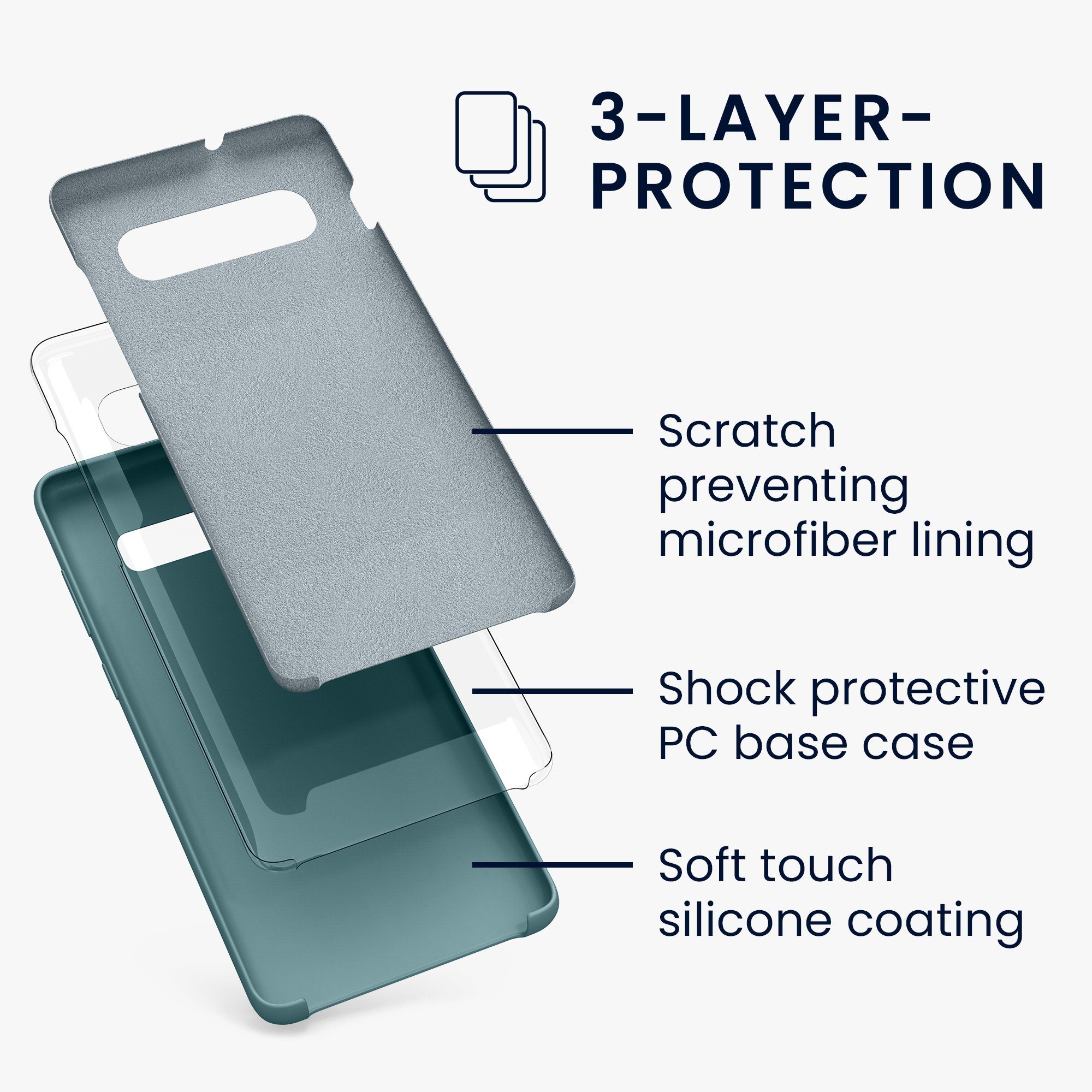 kwmobile Handyhülle Handyhülle für Samsung Galaxy S10 Plus / S10+ Hülle, Weiches Handy Silikon Case - Schutzhülle Cover