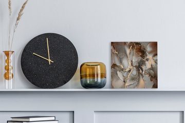 OneMillionCanvasses® Leinwandbild Grau - Gold - Marmor, (1 St), Leinwand Bilder für Wohnzimmer Schlafzimmer