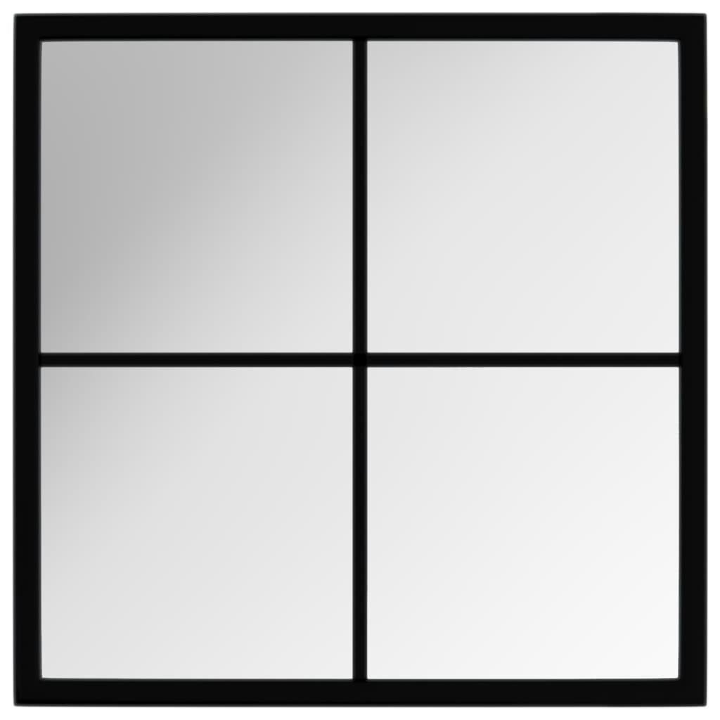 vidaXL Spiegel 40 x 40 cm Wandspiegel Schwarz 40x40 cm Metall