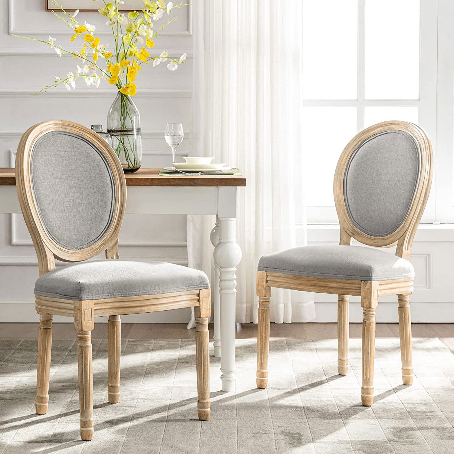 HomeMiYN Polsterstuhl Esszimmerstuhl (2 St),Polsterstuhl mit edler Knopfheftung Rückenlehne, 2er Set