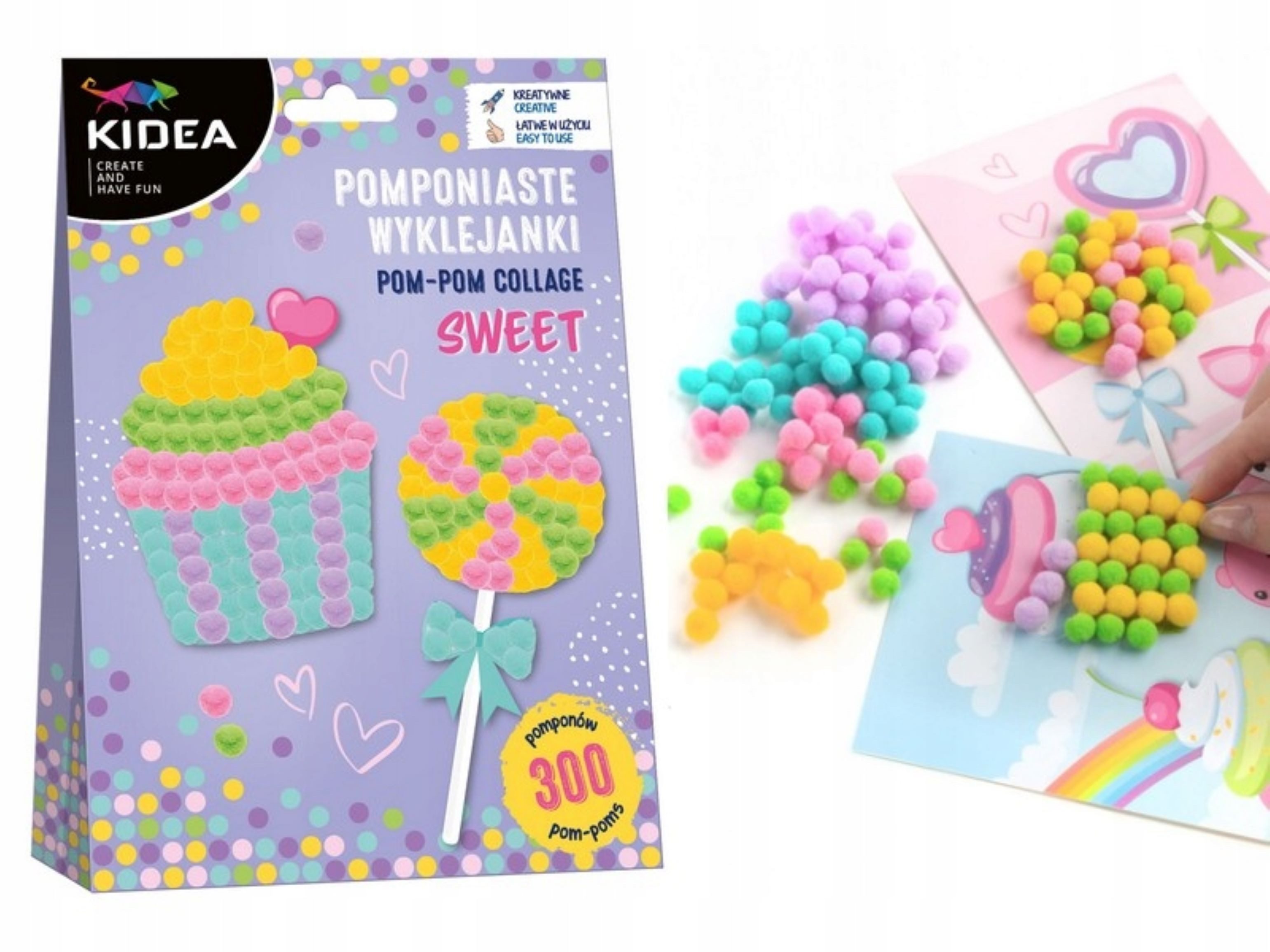 Kidea Bommelmütze Kreativ Bommel-Set für Kinder