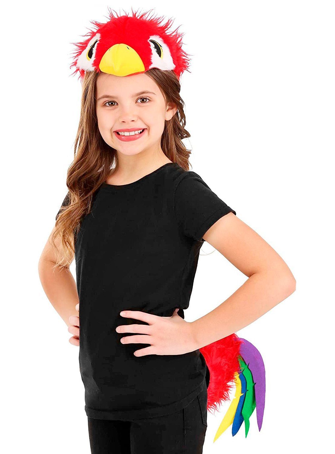 Elope Kostüm Papagei Accessoire-Set für Kinder, Für die farbenfrohe Verwandlung in einen kunterbunten Vogel