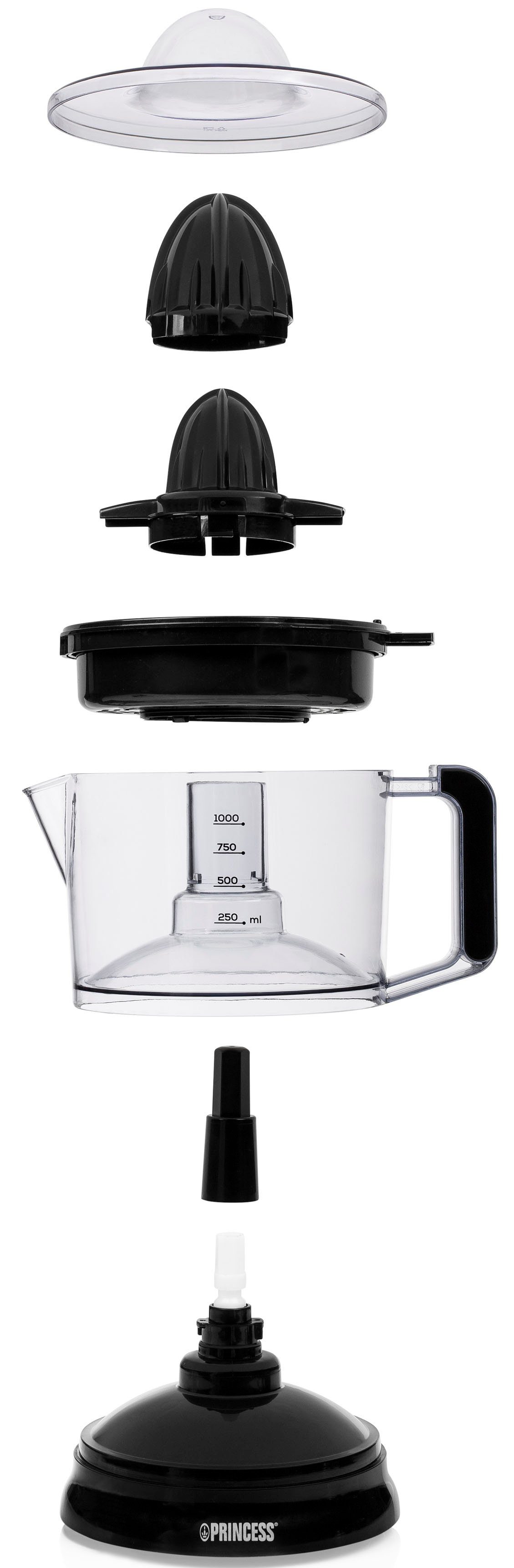 PRINCESS Zitruspresse 201004, 25 W, 25W, Schwarz