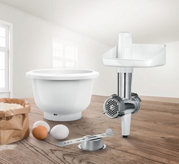 BOSCH Küchenmaschinen Zubehör-Set Lifestyle-Set BakingSensation MUZ5BS1, Zubehör für alle Bosch Küchenmaschinen MUM5…, mit Spritzgebäckvorsatz und Schüssel