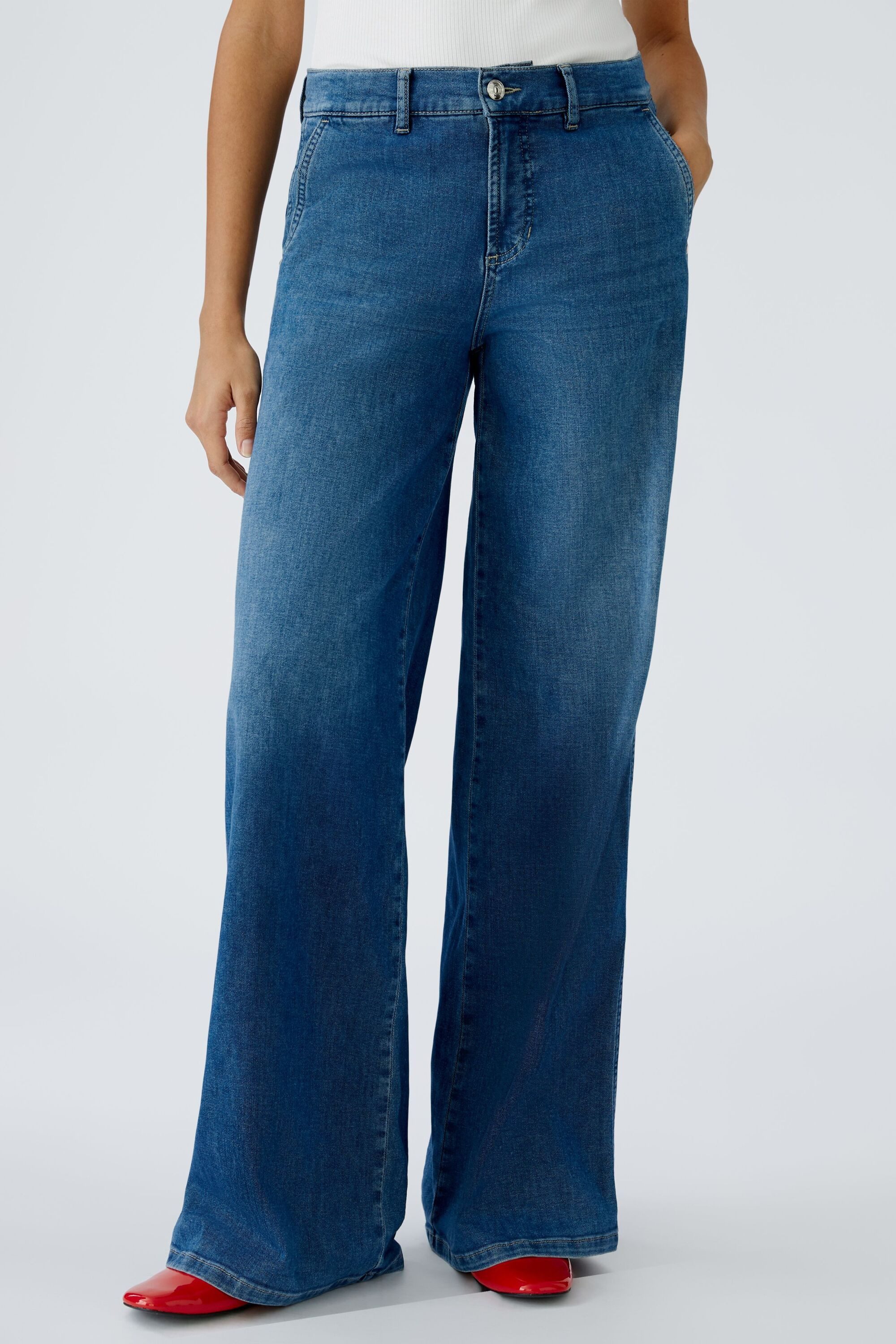 Oui Schlagjeans Jeans The Wide Leg günstig online kaufen