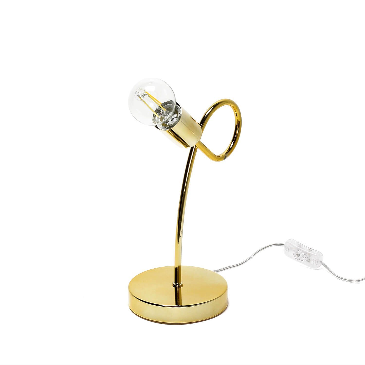 Modern Gold Wohnzimmer Beleuchtung MADALYNN, Tischleuchte Metall ohne E27 Leuchtmittel, 31,5 Tischlampe Licht-Erlebnisse cm