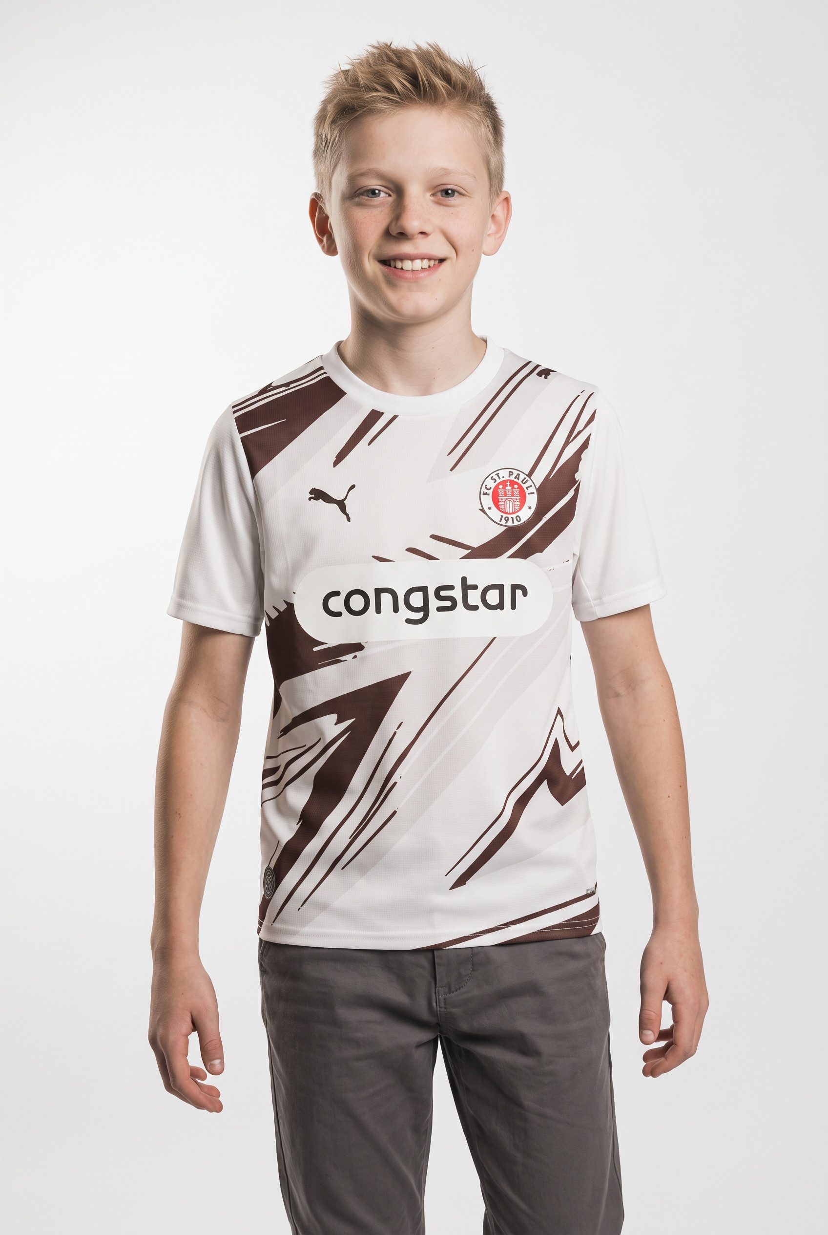 PUMA Fußballtrikot FCSP AWAY JERSEY REPLICA JR für Jugendliche, mit DryCELL Technologie, atmungsaktiv, Regular Fit