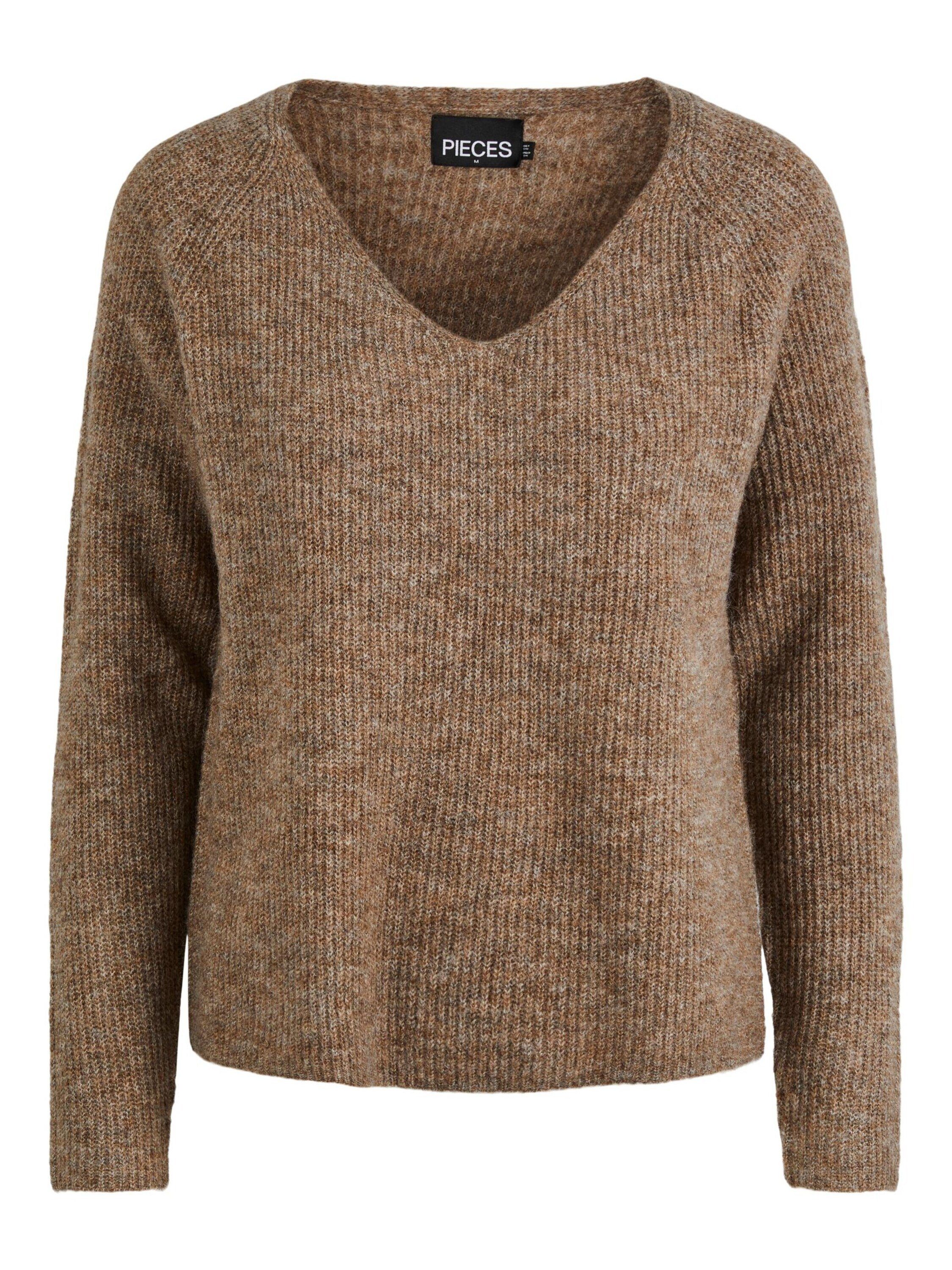 pieces V-Ausschnitt-Pullover PCELLEN LS V-NECK KNIT günstig online kaufen
