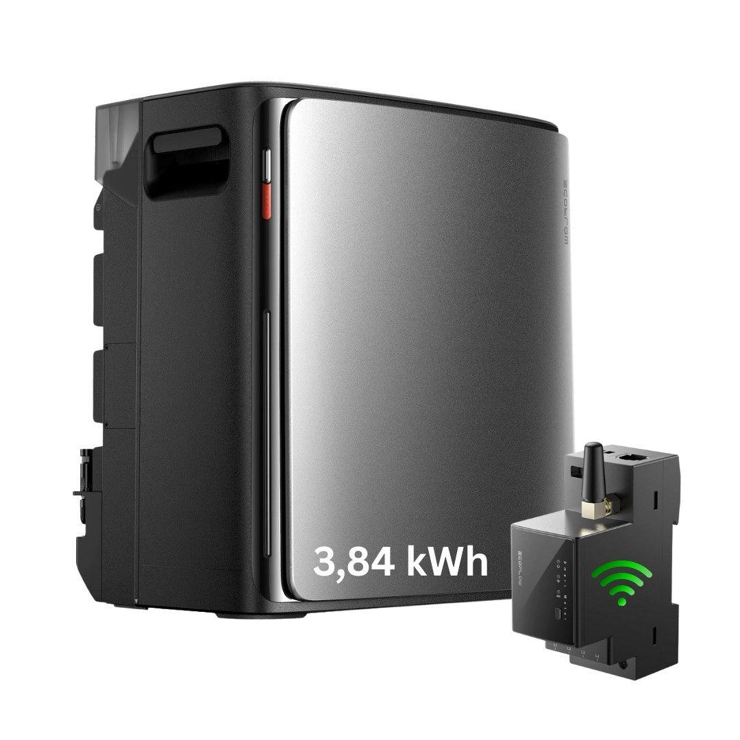 MyVoltaics Balkonkraftwerk SPEICHER EcoFlow STREAM Ultra X 3,84 kWh 2300 W AC Versand 0 €, 800 W, optional Bundle mit Anker Solix Smart-Meter, (Set, 1-St., komplett steckerfertig für Steckdose und Solarmodule), 800 W Netzausgang, Notstrom direkt am Speicher bis zu 2300 W