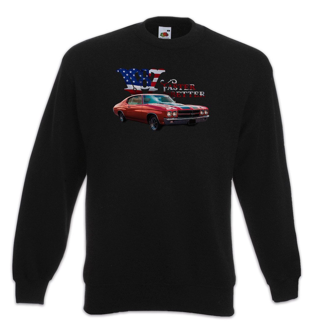 Sweatshirt V8 Muscle Car Sweatshirt Race Racing Auto Big Driver Block Love Petrol