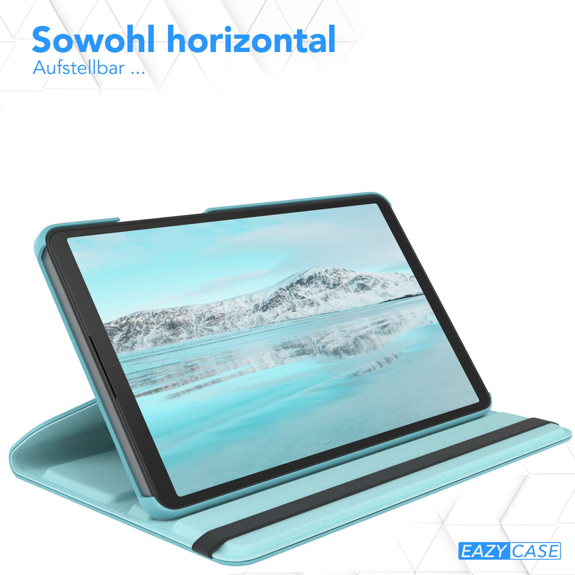 EAZY CASE Tablet-Hülle Rotationcase für Samsung Galaxy Tab A11 8,7 Zoll, Schutzasche für Tablets Flipcase Hülle Kratzschutz Displayschutz Blau – Bild 4 von 5