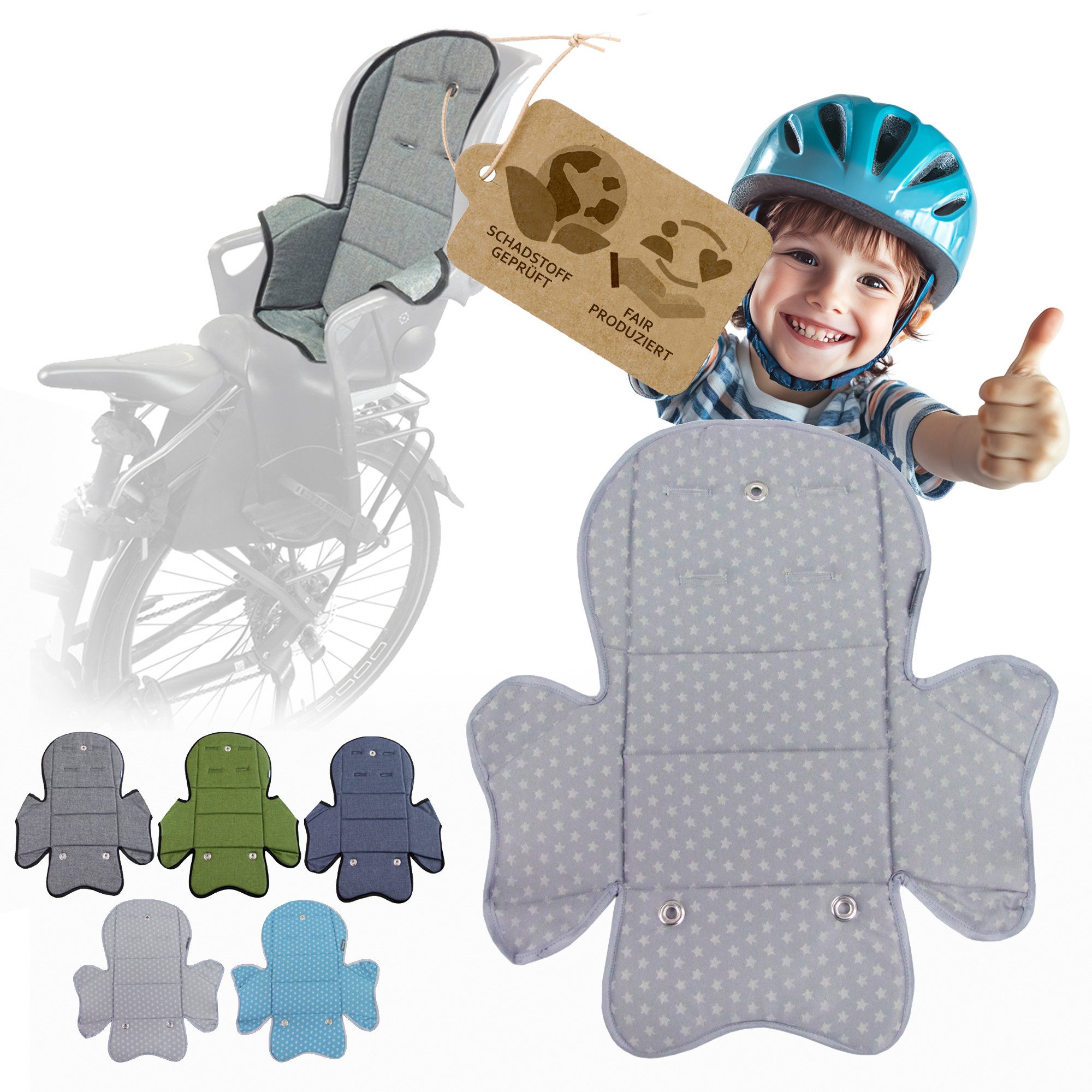 Fahrradkindersitz Ersatzbezug Sitzkissen für Fahrradsitz kompatibel mit Römer Jockey M5