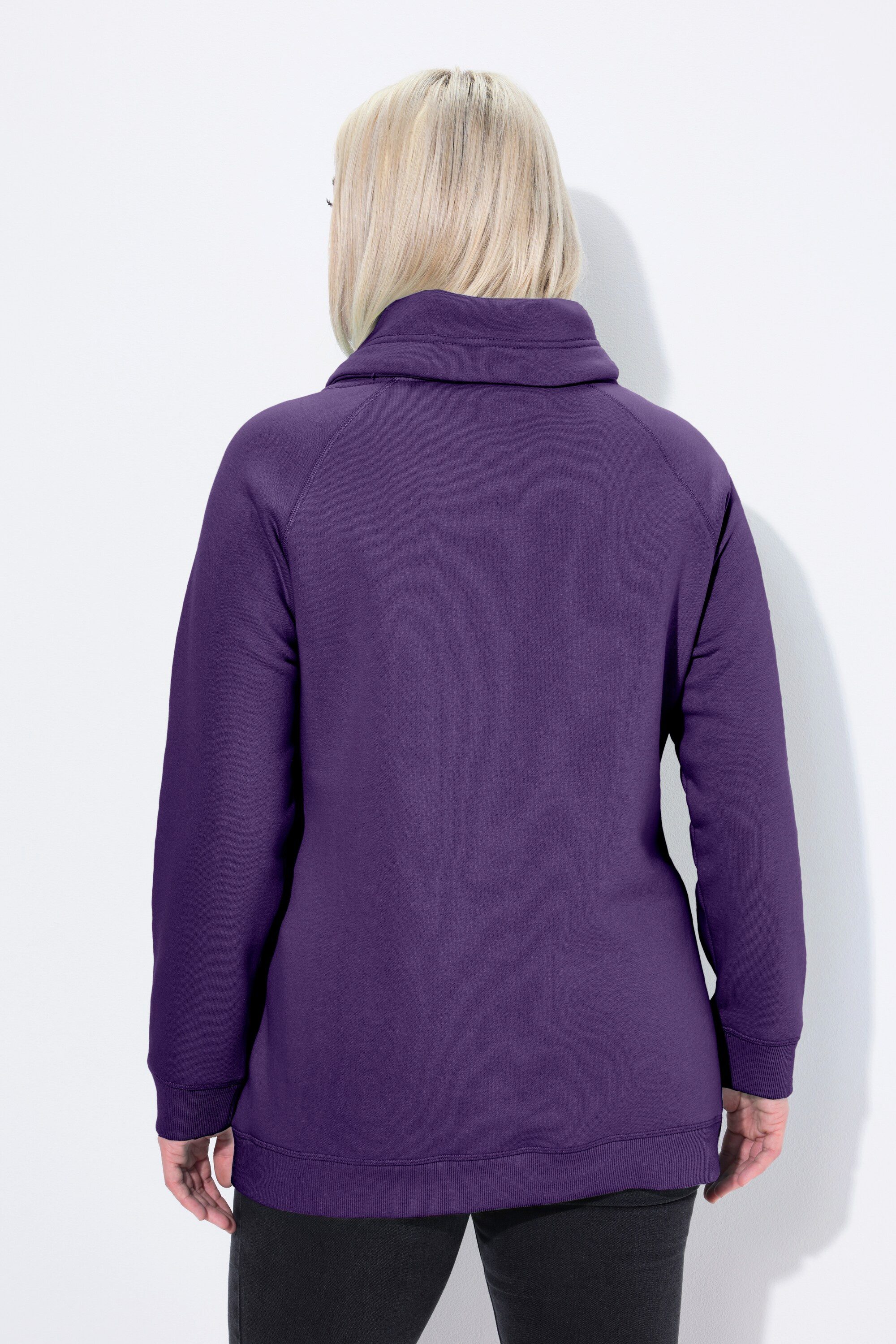Ulla Popken Sweatshirt Sweatshirt weiter Stehkragen Taschen – Bild 3 von 5