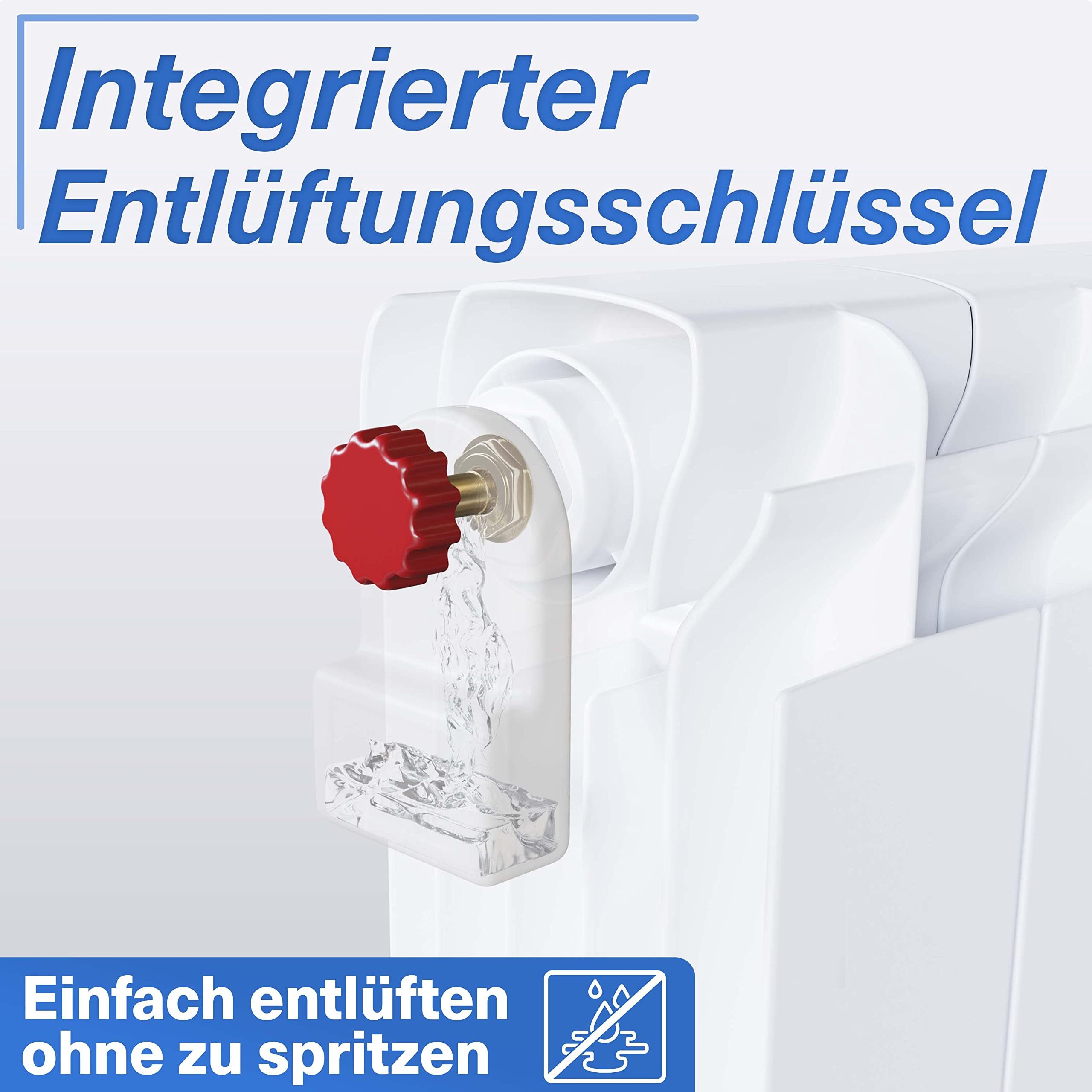 PETITONE Steckschlüssel Heizungsentlüfter inkl. fest verbautem Entlüftungsschlüssel