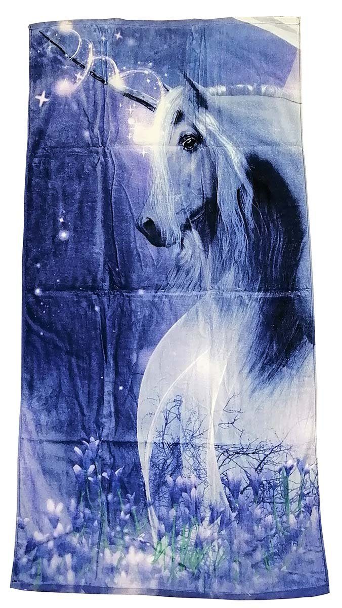 Jerry Fabrics Handtuch Einhorn Unicorn Strandtuch Handtuch Bllumen 70x140 c günstig online kaufen