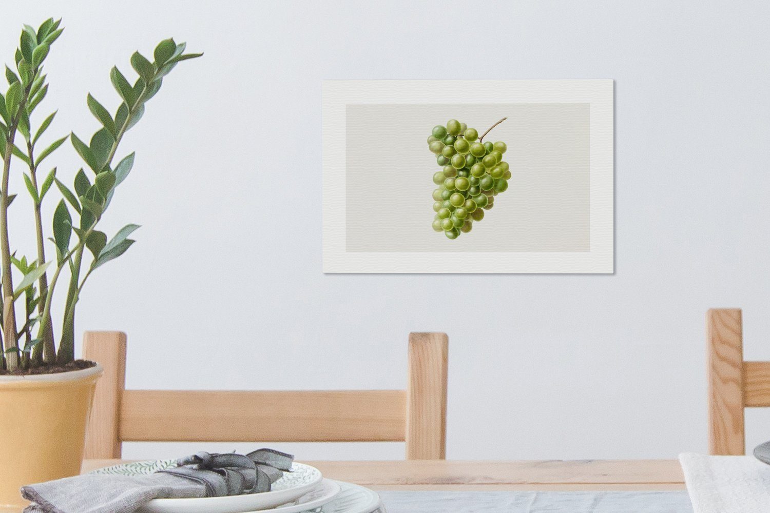 OneMillionCanvasses® Leinwandbild Lebensmittel - (1 St), Obst, Wandbild Wanddeko, Weintrauben - Leinwandbilder, cm 30x20 Aufhängefertig