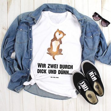 Mr. & Mrs. Panda T-Shirt Hund Streicheln - Weiß - Geschenk, Sprüche, Haustier, Bauch, Party, H (1-tlg)