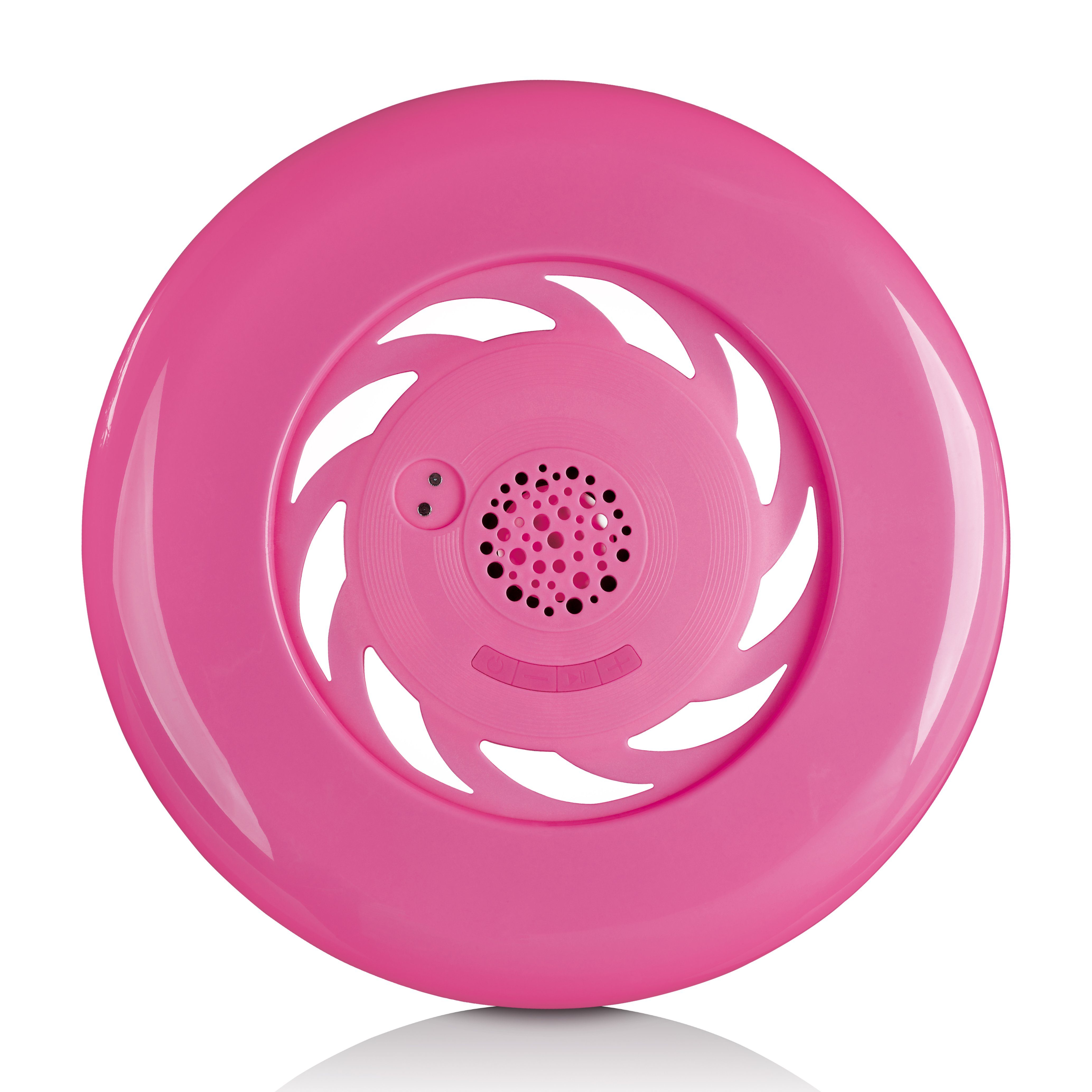 Lenco AFB-100PK 1.0 Bluetooth-Lautsprecher (2 W, Wasserfeste Bluetooth Frisbee mit Lautsprechern - 20m Sound-Reichweite)