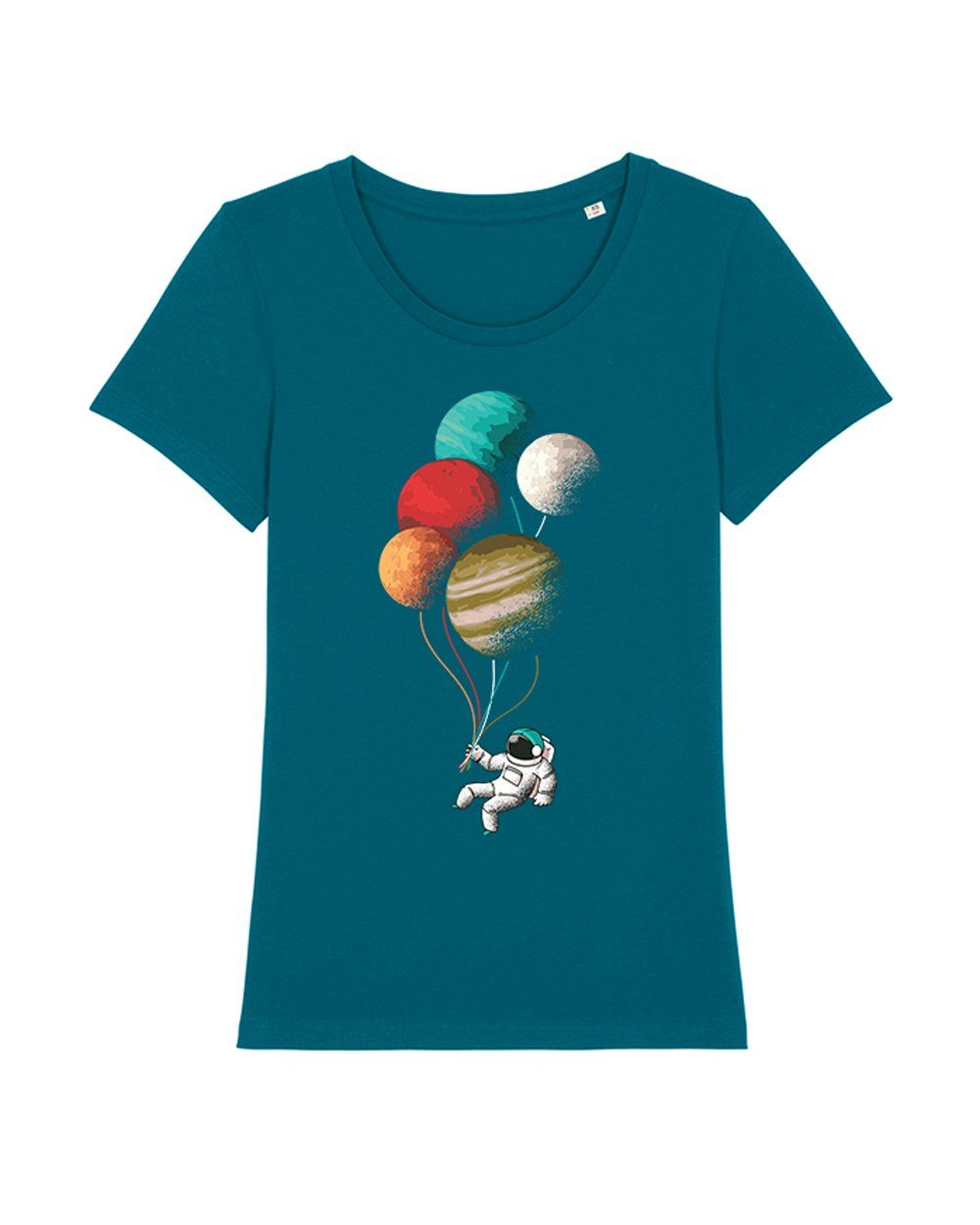 (1-tlg) Print-Shirt Balloon wat? Apparel antrazit Spaceman