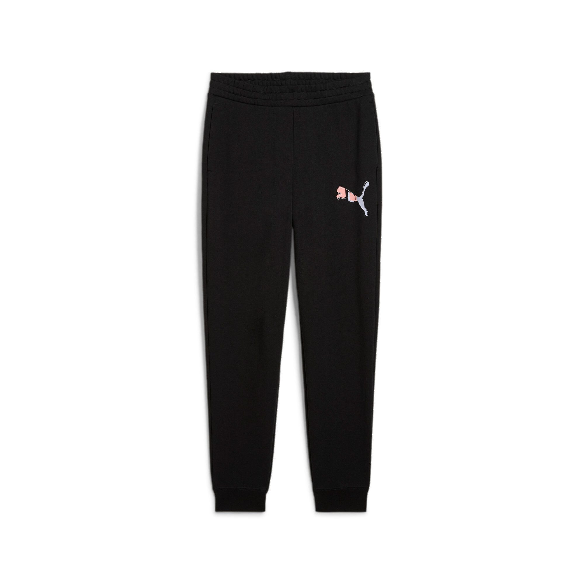PUMA Trainingshose ESS LOGO LAB PANTS TR aus Baumwollmischung, mit geripptem Bund, mit Nahttaschen