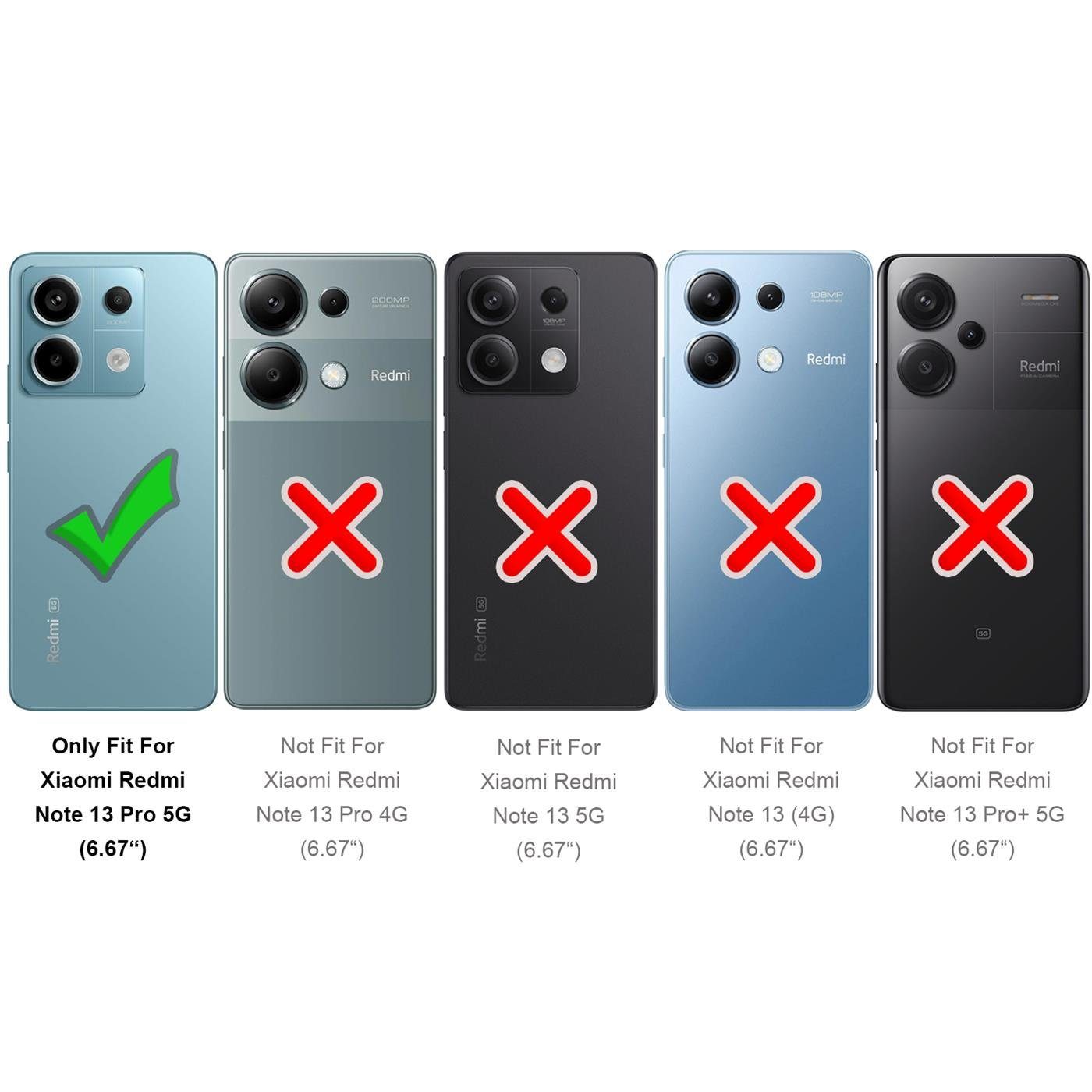 CoolGadget Handyhülle Carbon Handy Hülle für Xiaomi Redmi Note 13 Pro 5G 6,67 Zoll, robuste Telefonhülle Case Schutzhülle für Redmi Note 13 Pro 5G Hülle