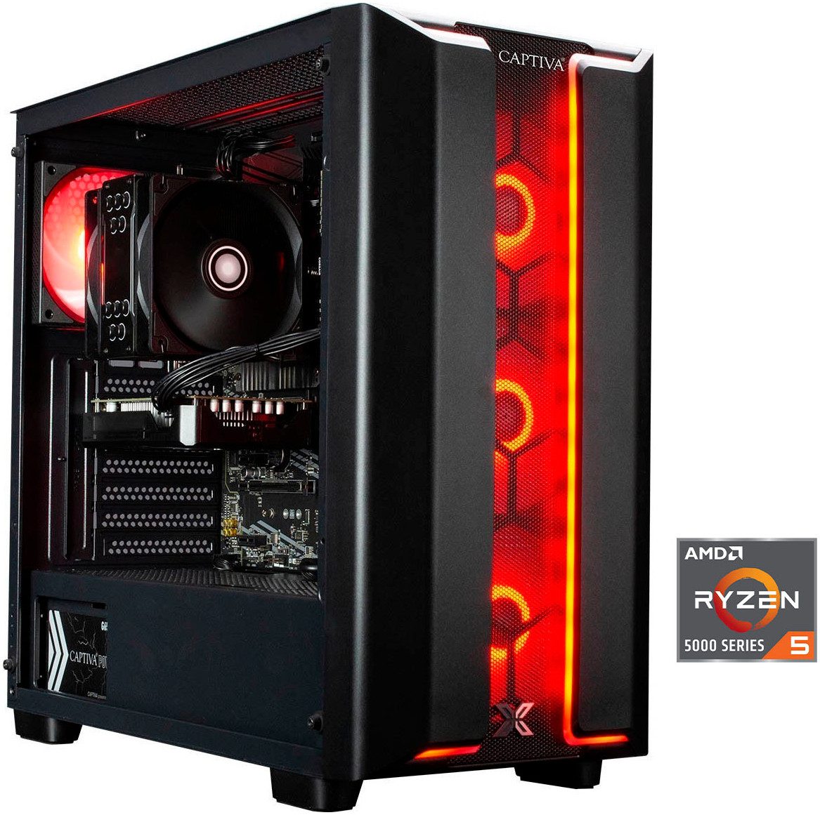 CAPTIVA Advanced Gaming R93-994 Gaming-PC (AMD Ryzen 5 5500, GeForce RTX 5060, 32 GB RAM, 1000 GB SSD, Luftkühlung)