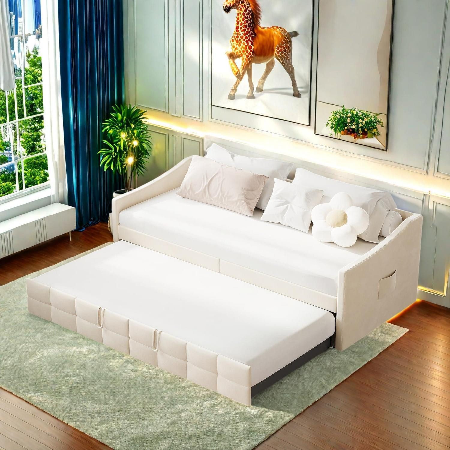 LuxusKollektion Schlafsofa Schlafsofa 90/180 x 200 cm, 1 Teile
