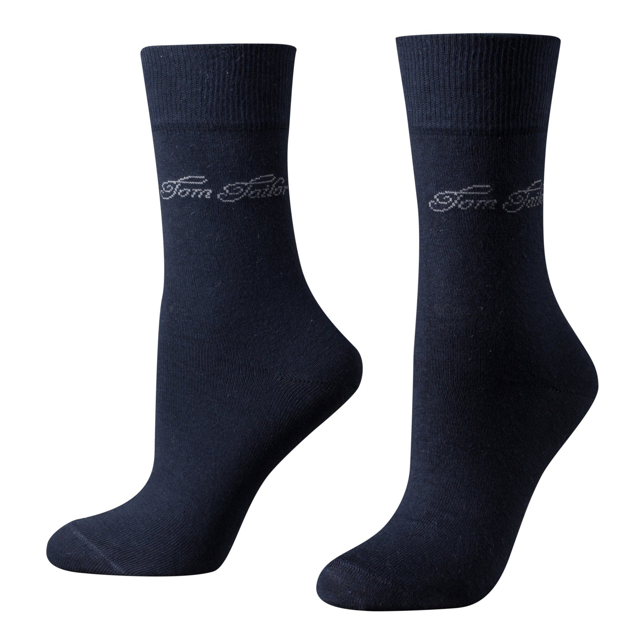 TOM TAILOR Basic Damen Socken 2er-Pack – Indigo Melange, Bequem Mit Komfortbündchen