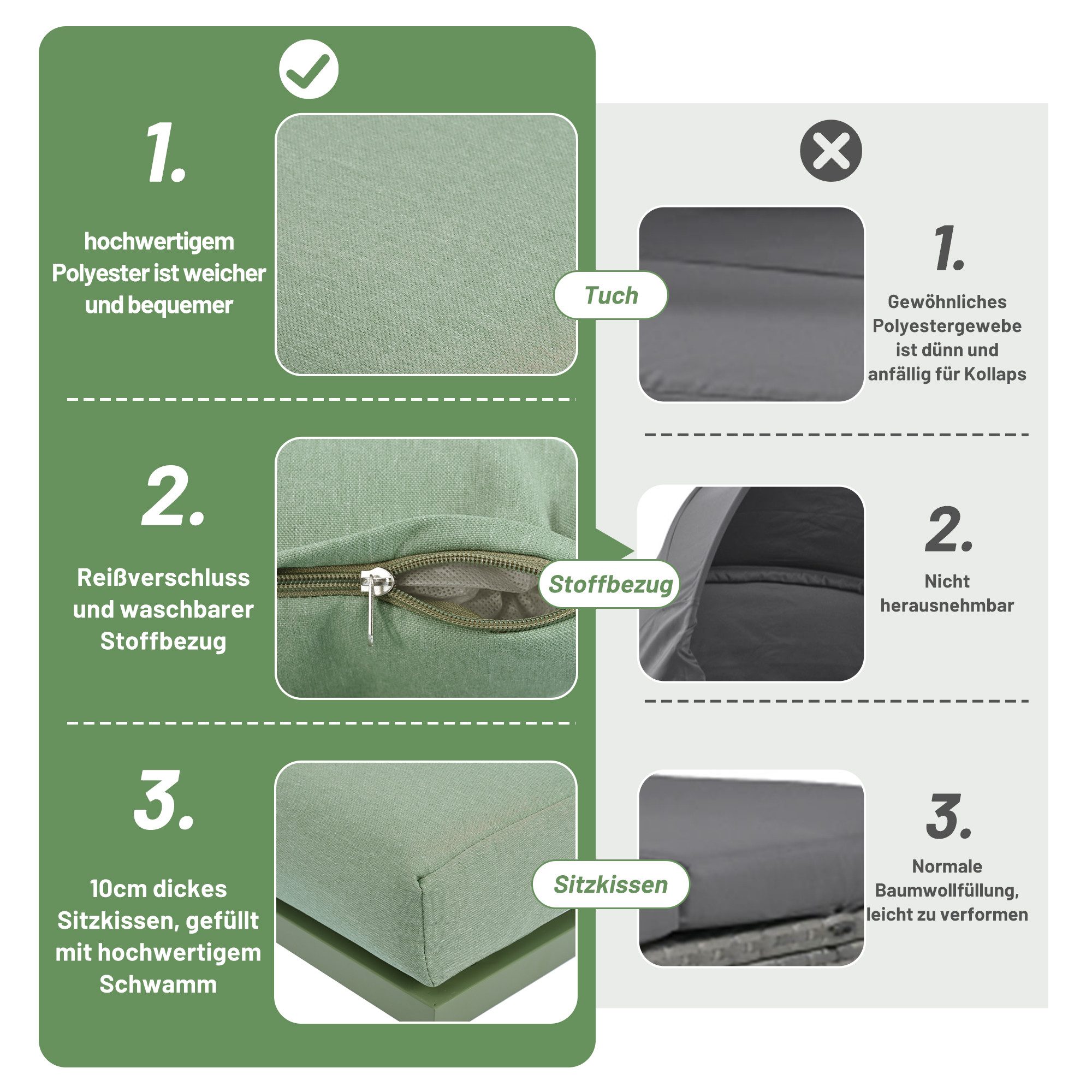 Merax Gartenlounge-Set für 5 Personen mit Kissen und Stahlrahmen, Polyrattan Gartenmöbel Set mit Eisenrahmen, Sitzgruppe mit Tisch