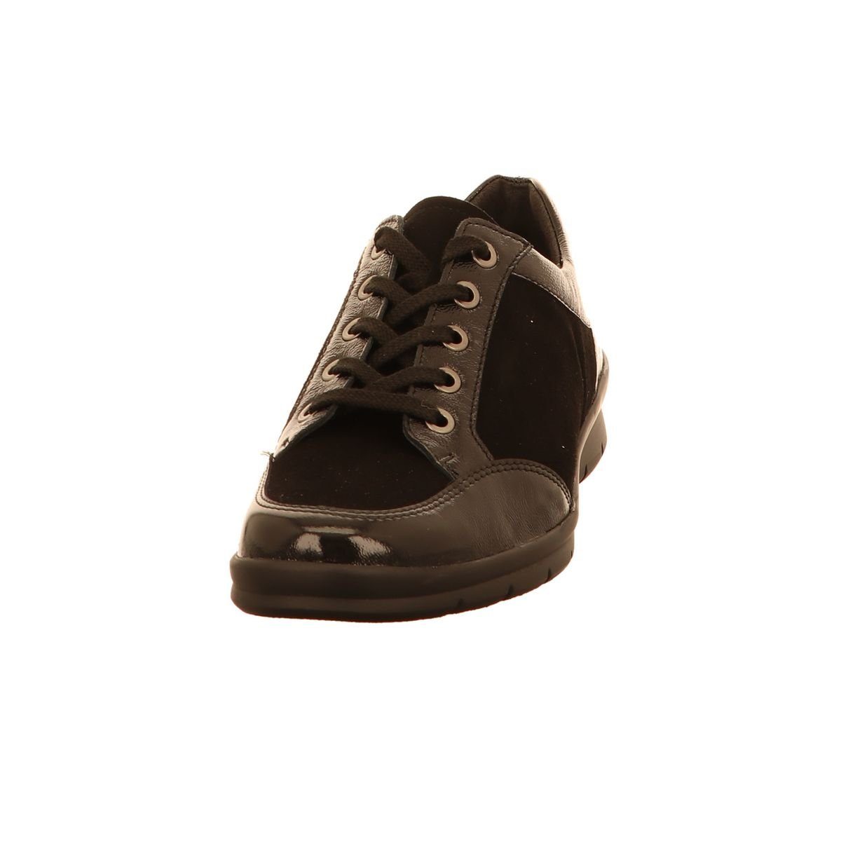 Komfort Schnürer für Damen in schwarz Schnürschuh