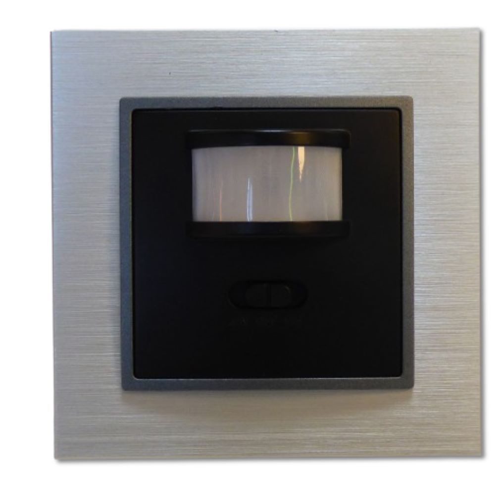 Lichtideen Schalter 2543 ABELKA ALU schwarz IR-Bewegungsmelder (Taster, Schalter, Anennendose, Steckdose mit USB lieferbar)