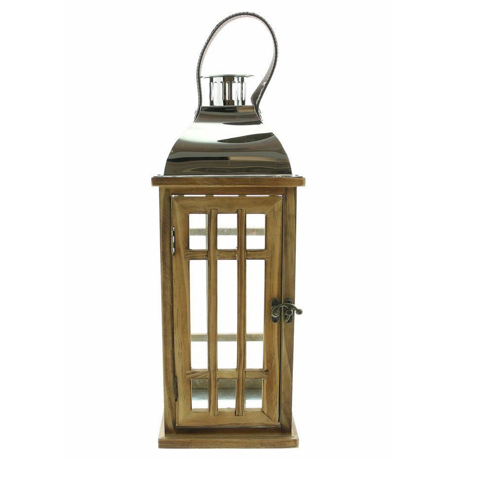 Home-trends24.de Kerzenlaterne Laterne Windlichter Kerzenhalter Kerzenständer Teelichthalter Holz – Bild 4 von 5