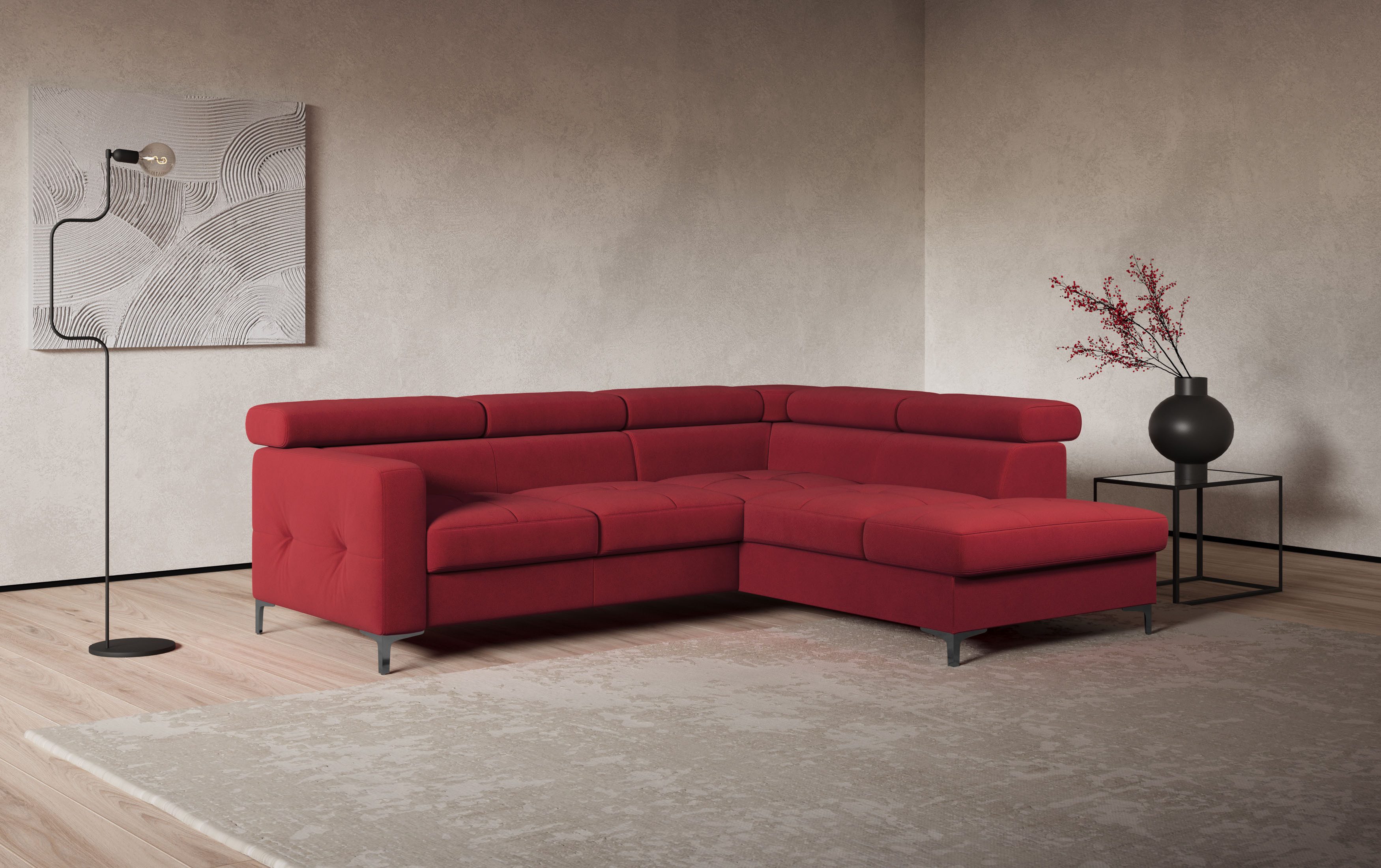 COTTA Ecksofa Sammy L-Form, mit Kopfteilverstellung, günstig online kaufen