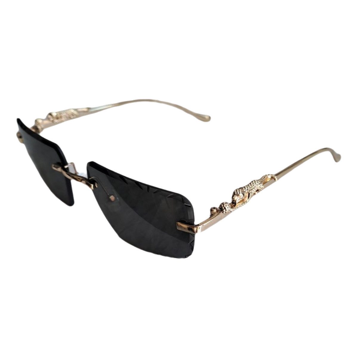 emeco Sonnenbrille Sonnenbrille Randlos Rechteckig Rahmenlos Damen Herren Brille E5815 SC