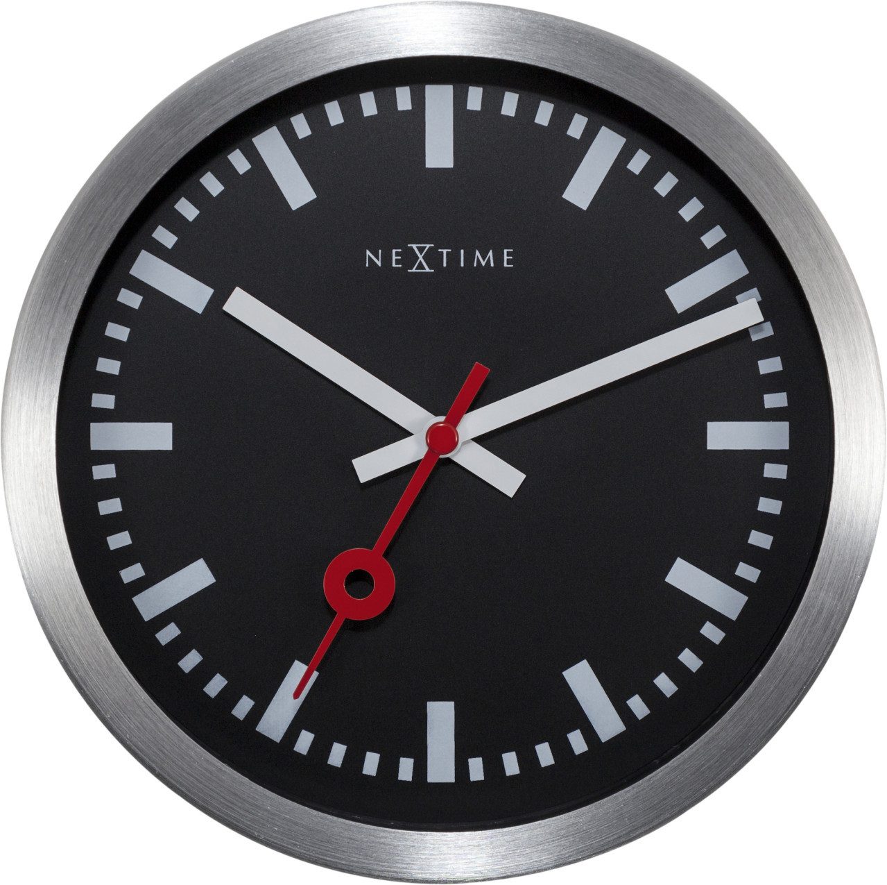NEXTIME Tischuhr Nextime Tisch- Wanduhr Station Ø 19 cm schwarz