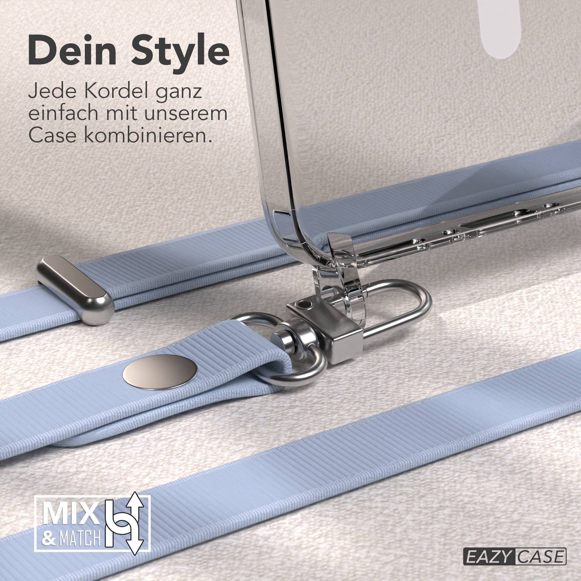 EAZY CASE Handykette für Samsung Galaxy A37 Handyhülle mit Handyband magnetisch, Handykette Hülle in Hellblau mit Magnetband und 2x2 Connectoren