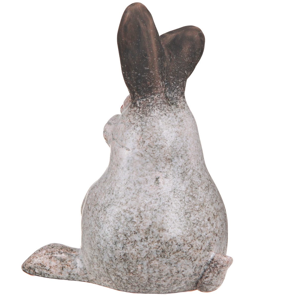 Florists Products Osterhase Osterhase Keramik Dekofigur Sitzend Braun Weiß 13x12x18cm