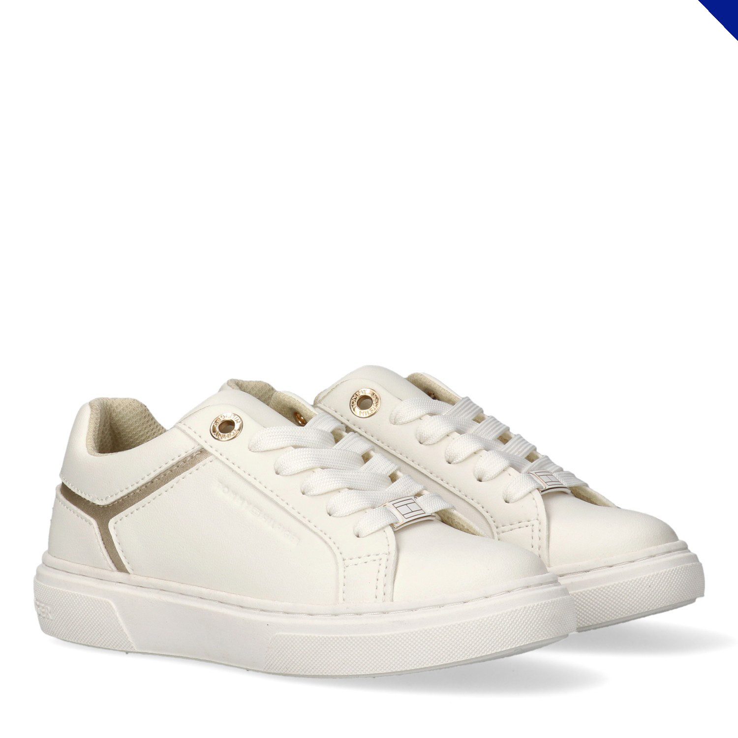 Tommy Hilfiger Sneaker Freizeitschuh, Schnürschuh mit Besatz in Metallicoptik