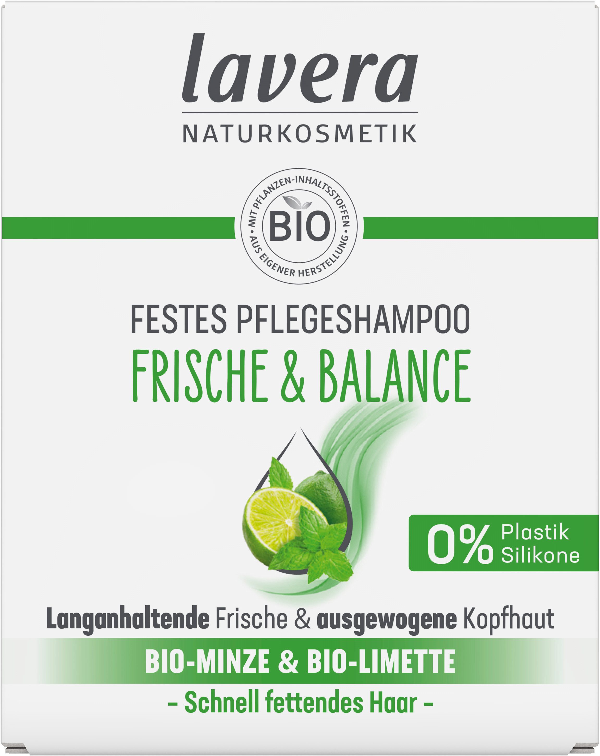 lavera Festes Haarshampoo Festes Pflegeshampoo Frische & Balance