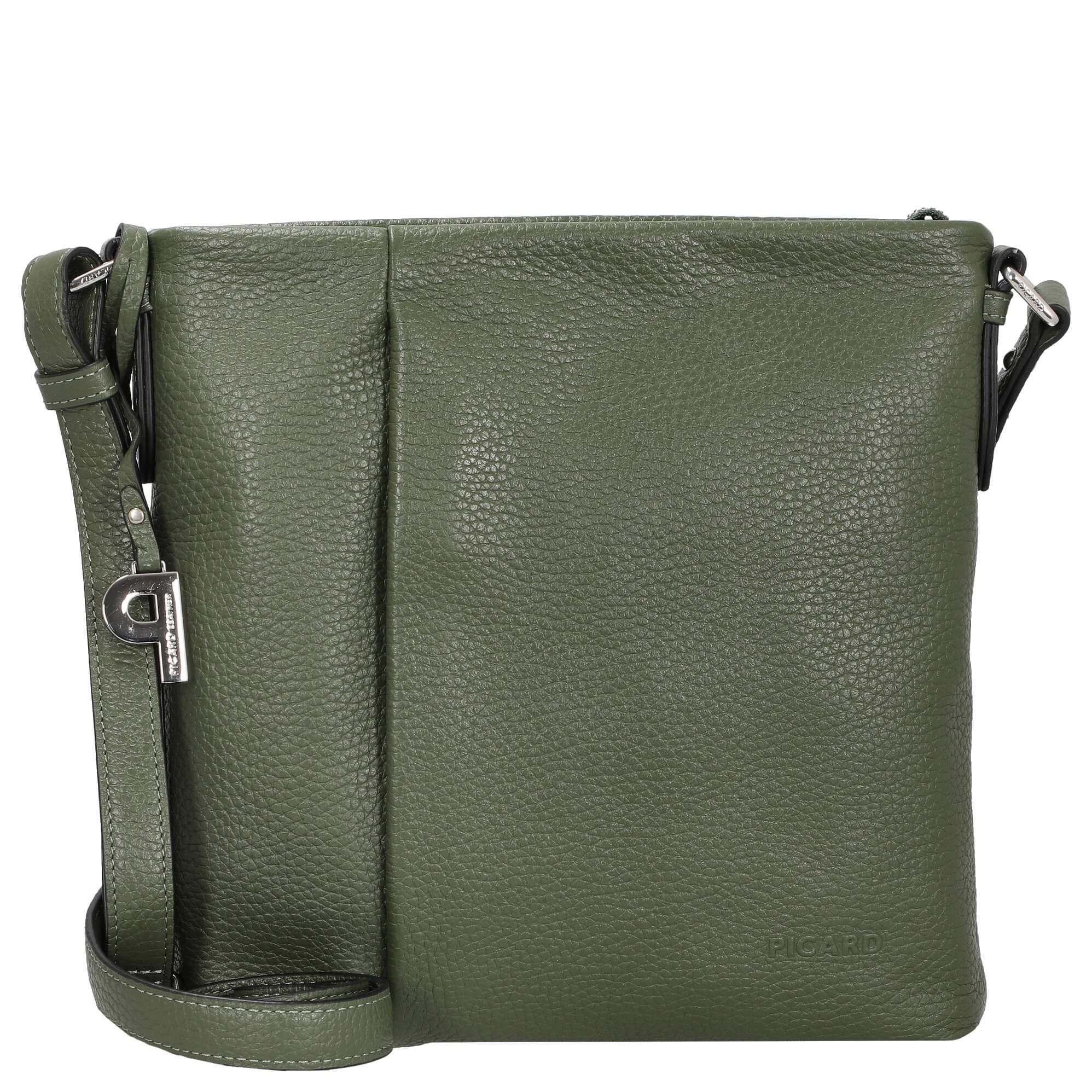 Umhängetasche Pure - Umhängetasche 24 cm Rindsleder (pesto)