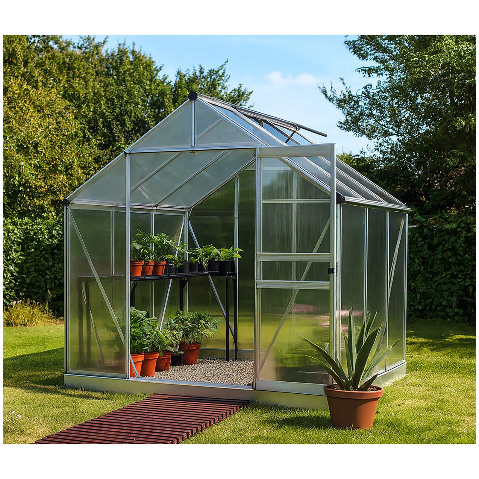 HTI-Living Trittsteine Rollweg 16-teilig Nessa, 30x131 cm, Set, 16-St., 16 Module inkl. Verbindungselementen, Gehweg Gartenweg leicht zu verlegen