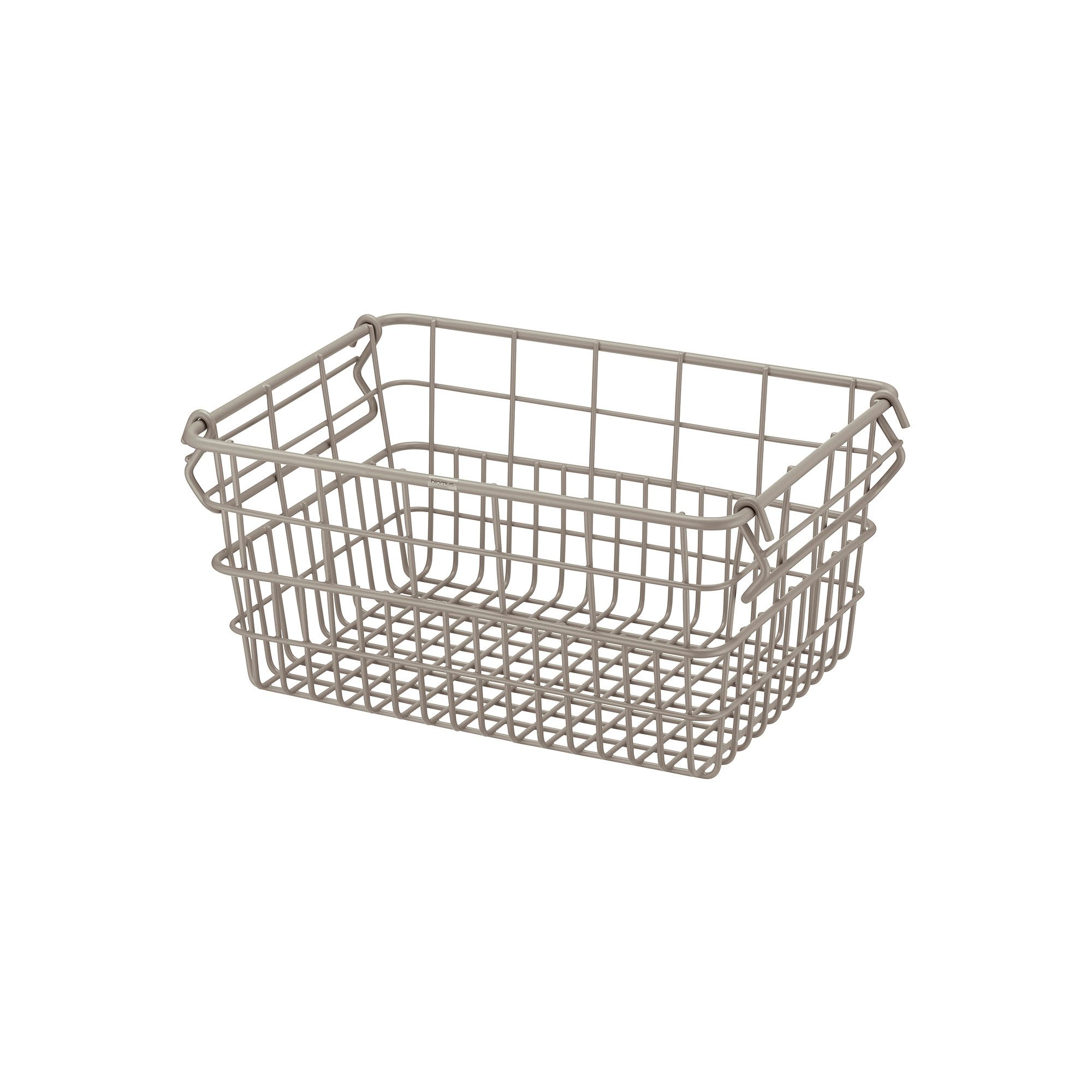 blomus Aufbewahrungskorb -KAGO- Aufbewahrungsbox, Gitterkorb, Organizer: moderner Drahtkorb (1 St), moderner Designfokus, Metall, Henkel zum Tragen, Stapelbar