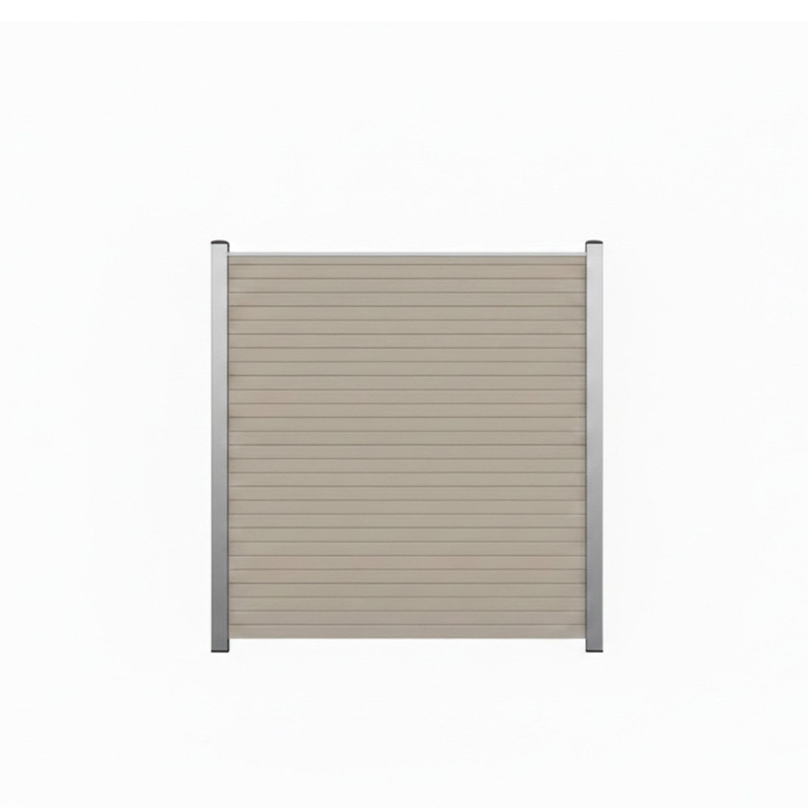 Endorphin Gartenzaun EASY-ROM DIY ALU-Rhombuszaun in terragrau 1 Element 180x180cm 2 Pfoste, (DIY Komplett-Set, Komplett-Bausatz zur Selbstmontage, Pfosten zum Einbetonieren)