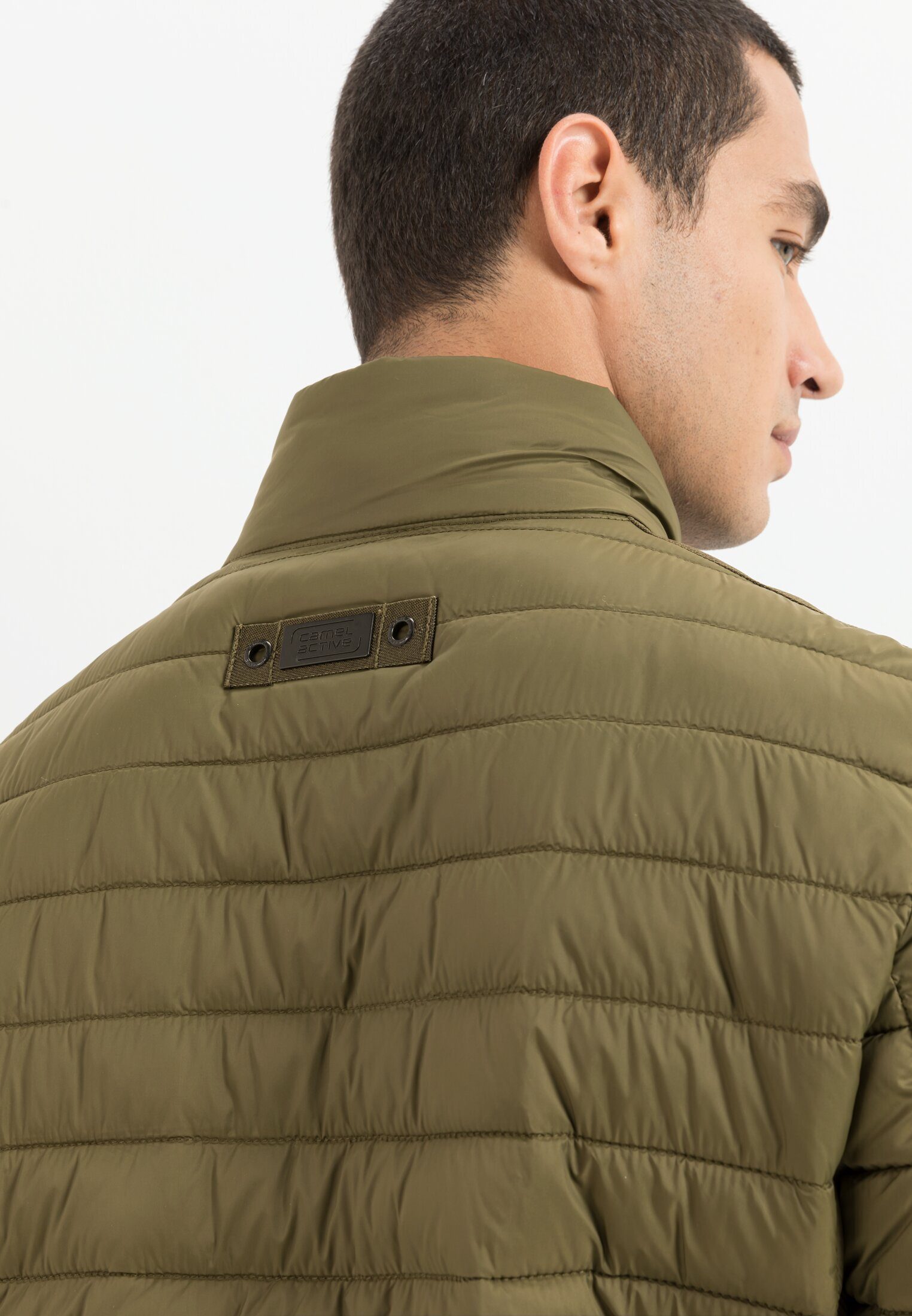 camel active Blouson aus recyceltem Material Langarm Markenlabel