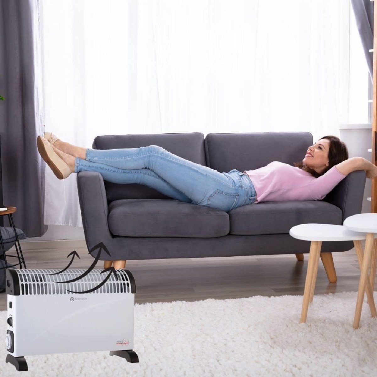 Melchioni Heizgerät THERMAL Heizkonvektor 2000W Flexibel einstellbare Heizleistung