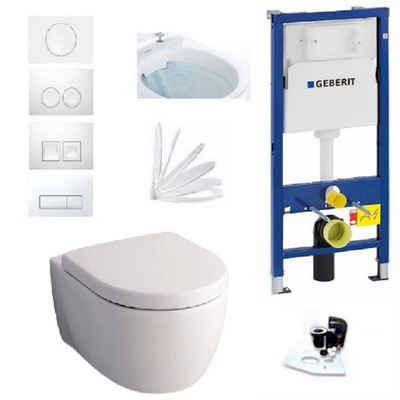 GEBERIT Vorwandelement WC Vorwandelement Geberit WC spülrandlos Komplett-Set, Komplett-Set, 2-Mengen-Spülung