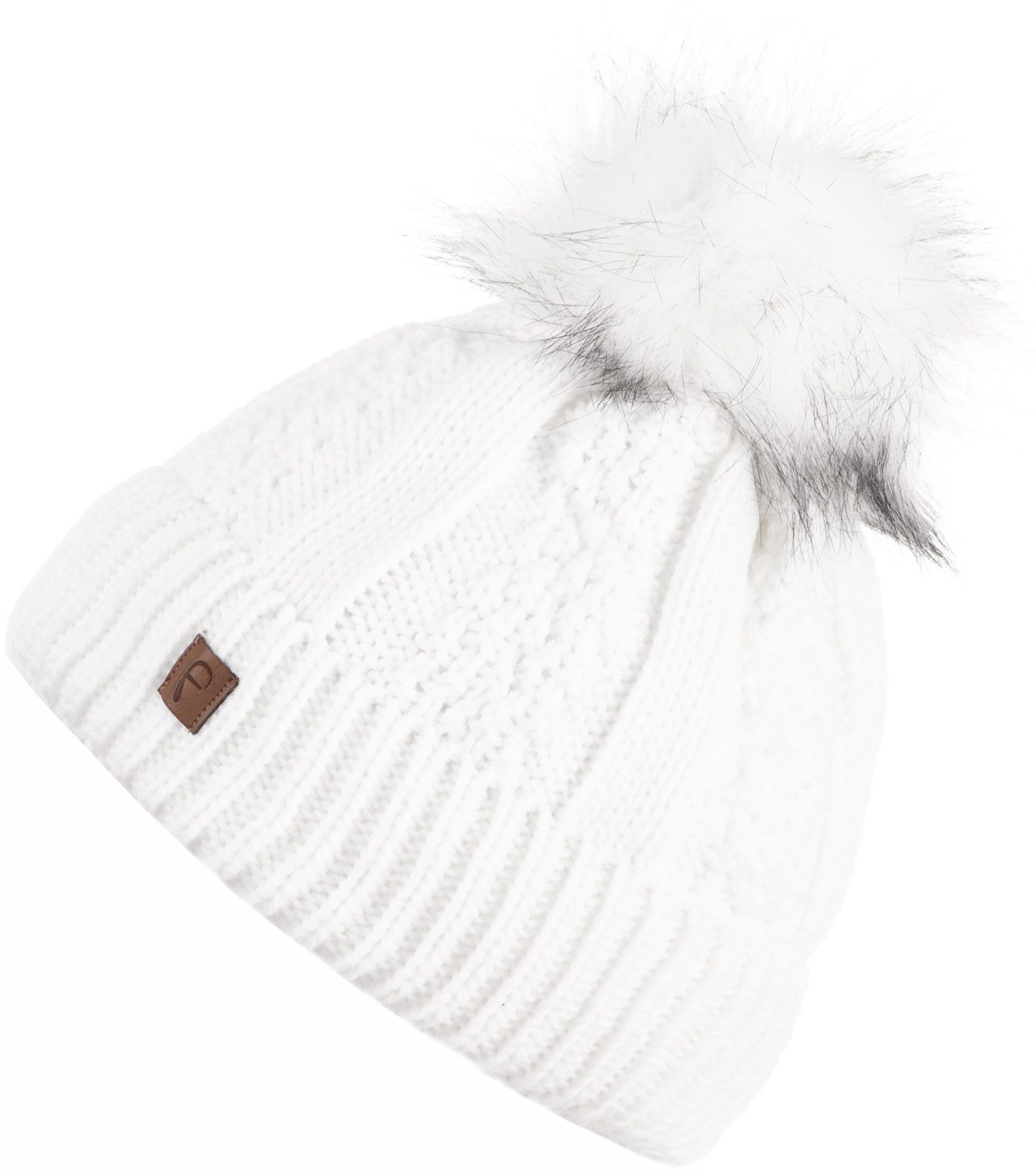 Faera Bommelmütze Wintermütze Damen Herren Mütze Beanie Haube gefüttert Bommelmütze 13