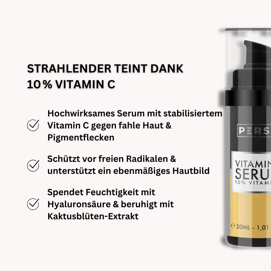 PERSH Gesichtsserum Vitamin C Serum, 10% Vitamin C