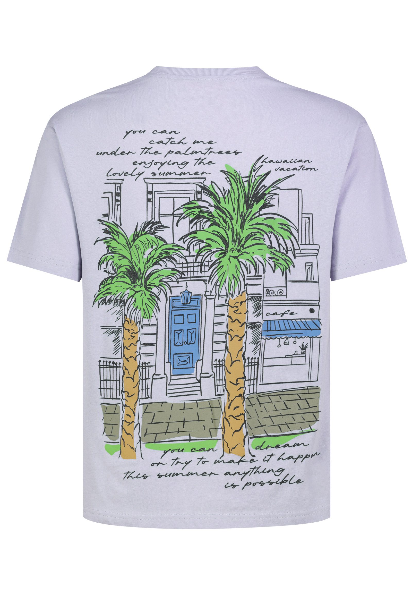 Eight2Nine T-Shirt Herren T-Shirt mit Backprint Relaxed-Fit Shirt, großes Motiv hinten, kleiner Print vorne