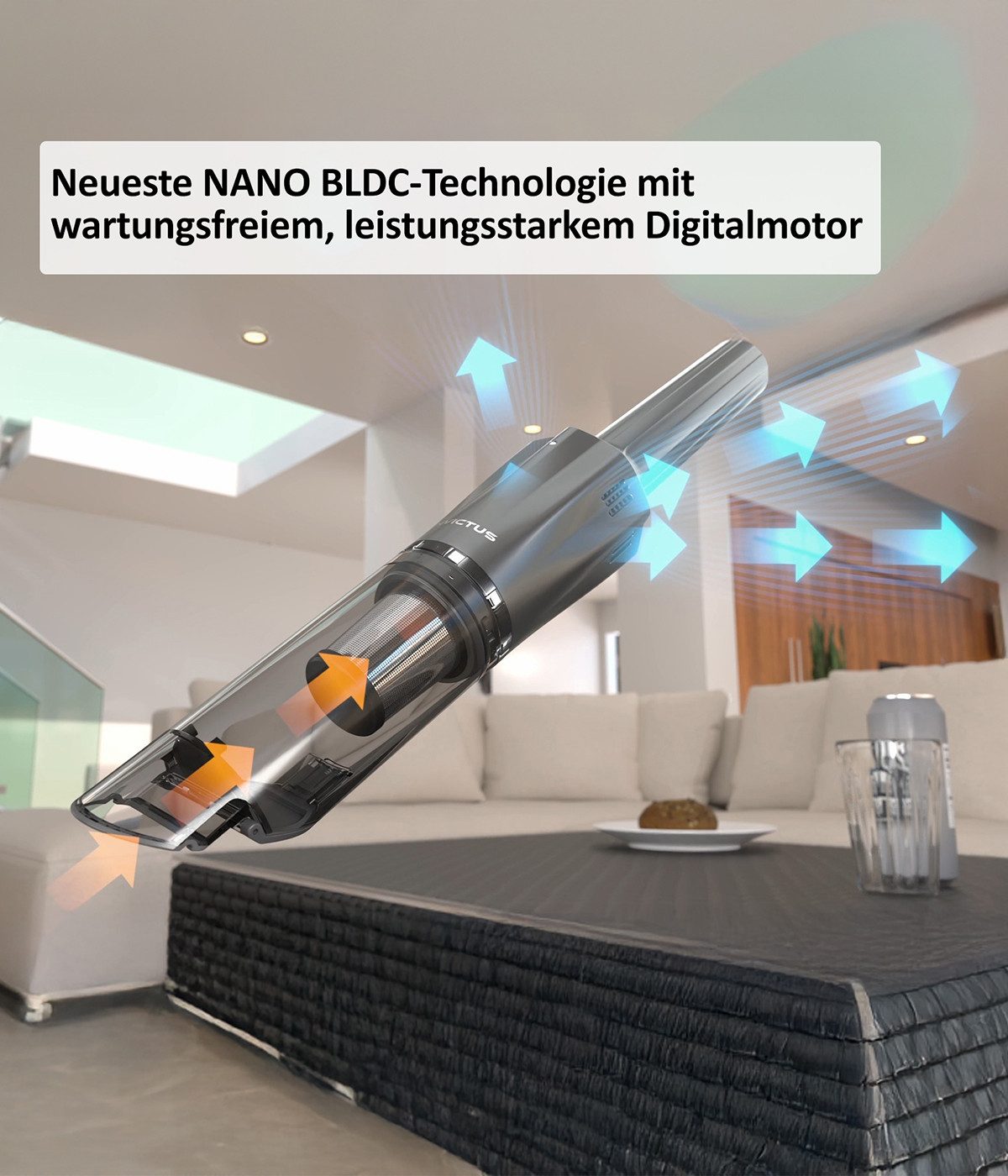Genius Handstaubsauger Genius INVICTUS ONE PRESTIGE Set 9-tlg., 90 W, beutellos, leicht – Bild 5 von 5